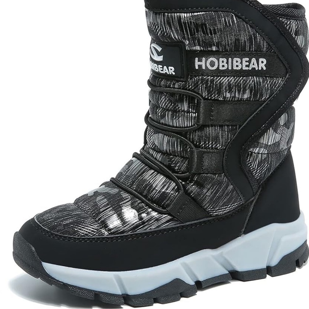 Hobibear Black and Gray Winter Boots